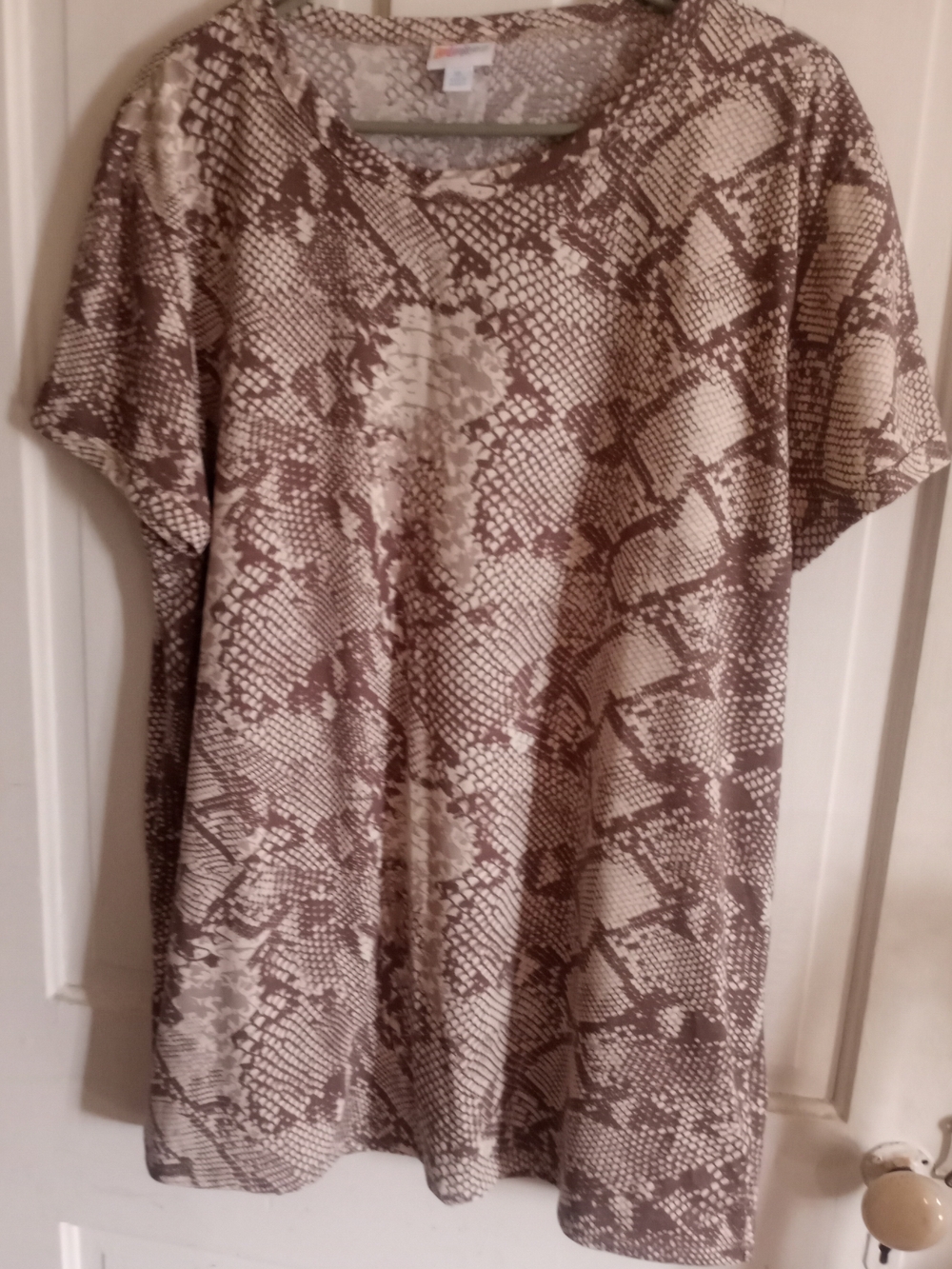 Snake Print Short Sleeve Tunic